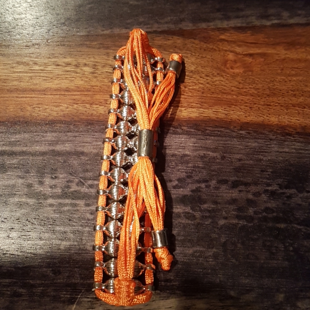 ORANGE CRYSTAL ROPE BRACELET - Picture 3 of 4